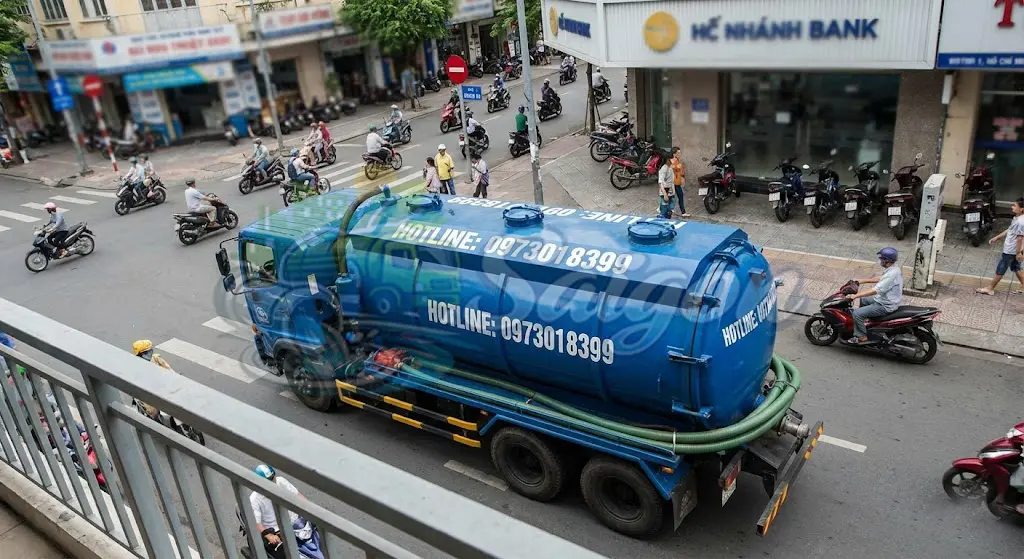 Xe hút hầm cầu chuyên dụng phục vụ tại TP Thủ Đức