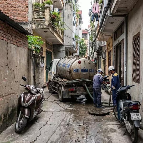 Rút hầm cầu giá rẻ tại nhà dân